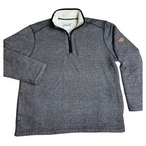 Orvis Shearling Pullover Sweater Large Quarter Zip